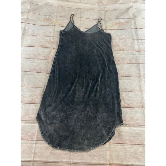 Cloth & Stone Women's Grey Crushed Velvet Slip Dress - Large - Picture 10 of 13